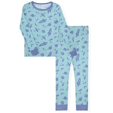Sleep On It Baby Boys' Space Print Bamboo Tight Fit Set