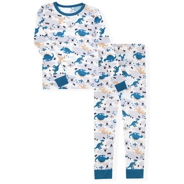 Sleep On It Baby Boys' Dino Print Bamboo Tight Fit Set