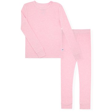 Sleep On It Baby Girls' Solid Print Bamboo Tight Fit Set