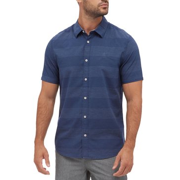Flag & Anthem Men's  Monroe Short Sleeve Dobby Stripe Shirt