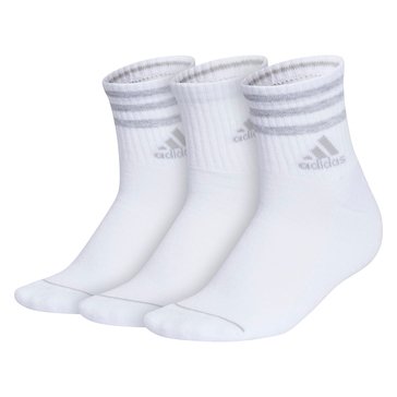 Adidas Women's 3.0 Cushioned Stripe High Quarter Socks, 3-Pack