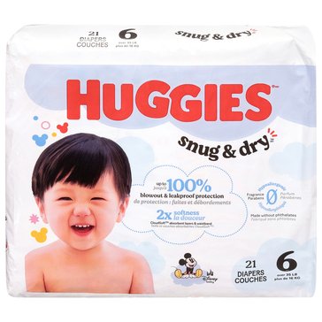 Huggies Snug and Dry Jumbo Pack, 21-Count