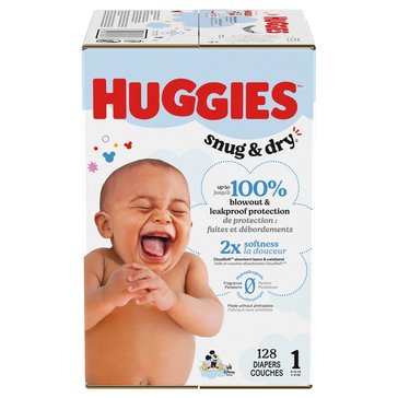 Huggies Snug and Dry Giga Pack, 128-Count