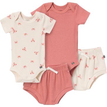 Gerber Baby Boys' Short Sleeve Bodysuit Shortie Set, 4-Pack