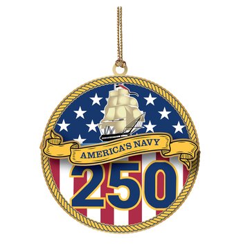 Chemart Americas Navy 250th Birthday Ornament