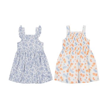 Little Lass Toddler Girls' Floral Dress, 2-Pack