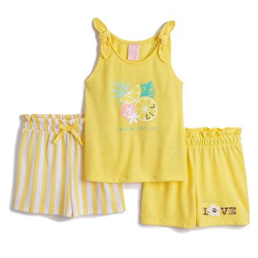 Jammers Big Girls' Boxer Short Sleep Sets, 3-Piece