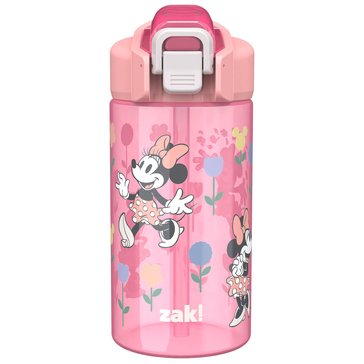 Zak Designs Minnie Mouse Jubilee Straw Bottle, 16oz