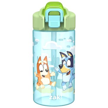 Zak Designs Bluey Jubilee Straw Bottle, 16oz