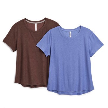 Jockey Women's Over The Rainbow Essential Tee, 2-Pack