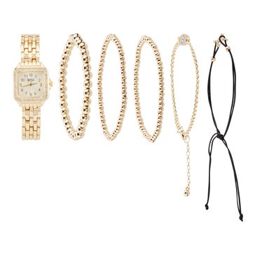 American Exchange Square Dial Bracelet Boxed Watch and Bracelet Boxed Set