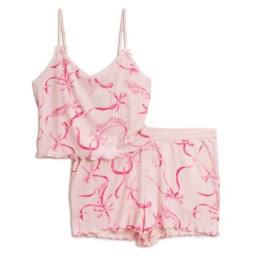 Paris Hilton Women's Bows Shorty Set