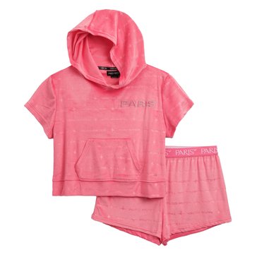 Paris Hilton Women's Hooded Shorty Set