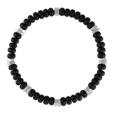 Esquire Men's Jewelry Onyx Bead Stretch Bracelet