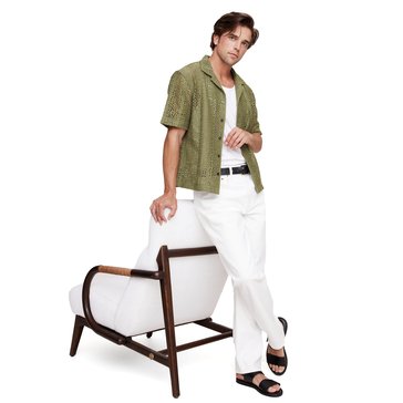 Banana Republic Men's Crochet Resort Shirt