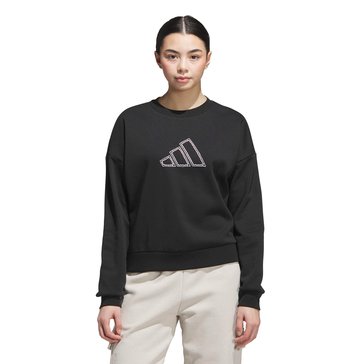 Adidas Women's Coquette Pearls Graphic Sweatshirt 