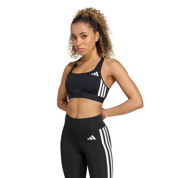 Adidas Women's Powerreact Essentials Medium Support Bra 3 Stripes