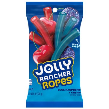 Jolly Rancher Blue Raspberry & Cherry Ropes, 6oz