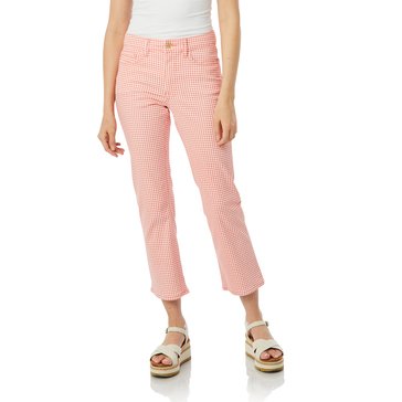 Nautica Women's Gingham Bay Straight Crop Pants