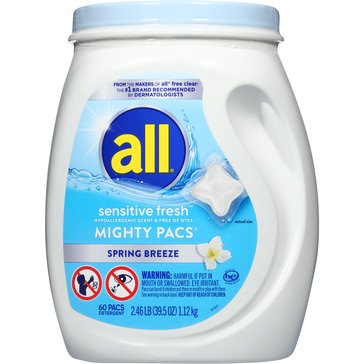 All Sensitive Fresh Mighty Pacs Laundry Detergent