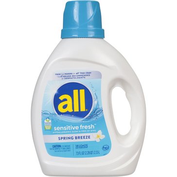 All Sensitive Fresh Liquid Laundry Detergent