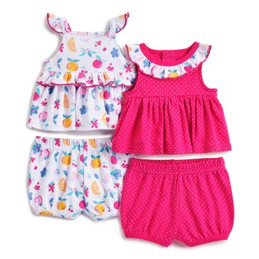 Wanderling Baby Girls' Short Set, 4-Piece