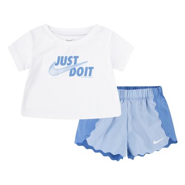 Nike Baby Girls' Swoosh Motion Wavy Short Set
