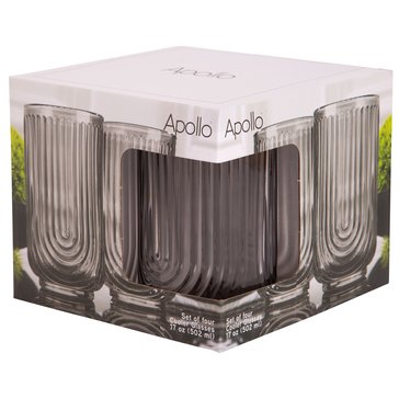 Home Essentials Apollo Hiball Glass, Set of 4