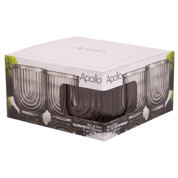 Home Essentials Apollo DOF Glass, Set of 4