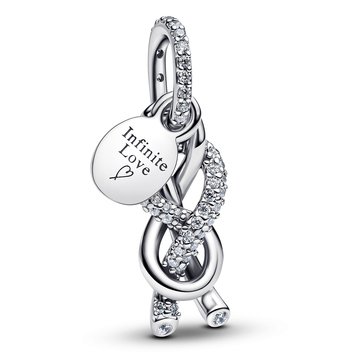 Pandora Pave Infinity Knot Dangle Charm