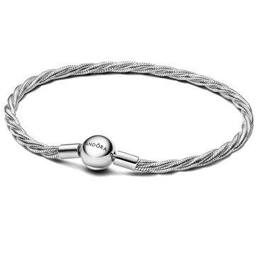 Pandora Round Pandora Clasp Twisted Snake Chain Bracelet