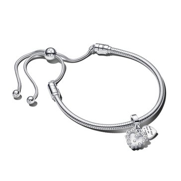 Pandora Sparkling Dangle Heart Bracelet Set