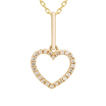 Minimalist Diamond Open Heart Pendant