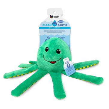 Spunky Pup Clean Earth Recycled Plush Octupus Dog Toy