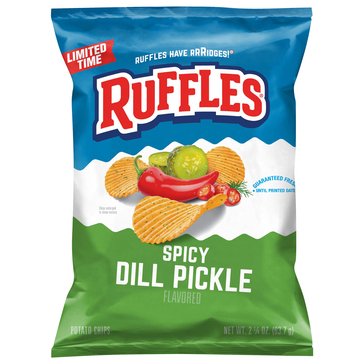 Ruffles Spicy Dill Pickle Chips, 2.25oz