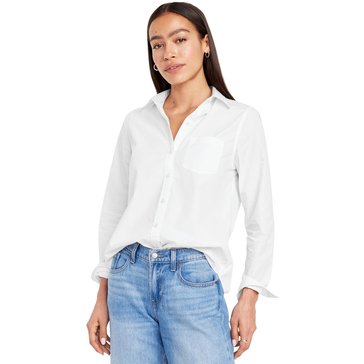 Old Navy Women's Long Sleeve Solid Classic Shirt