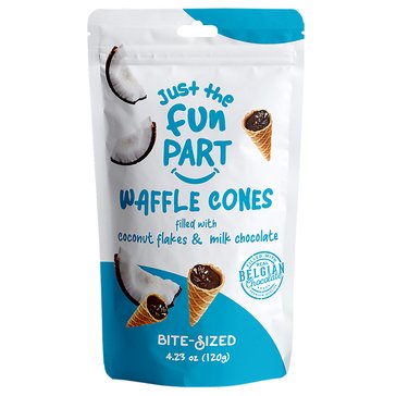 Just the Fun Part Coconut and Milk Chocolate Mini Waffle Cones