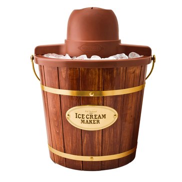 Nostalgia 4-Quart Wood Bucket Ice Cream Maker