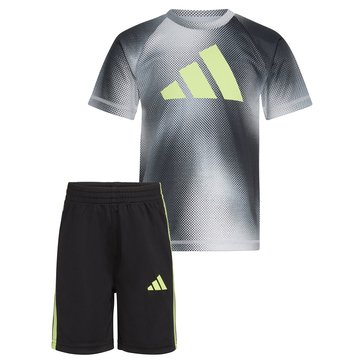 Adidas Little Boys' Raglan Tee And Shorts Sets