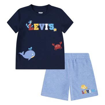 Levi's Toddler Boys' Coastal Critters Knit Short Set