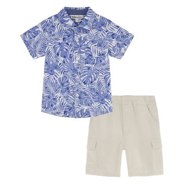 Kids Headquarters Baby Boys' Button Up Woven Short Set,  2-Piece 
