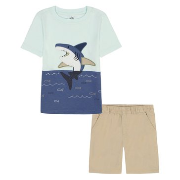 Kids Headquarters Baby Boys' Shark Tee Short Set,  2-Piece 