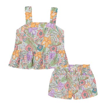 Roxy Baby Girls' Ruffle Tank Short Set, 2-Piece
