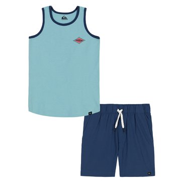 Quiksilver Baby Boys' Small Logo Tank Knit Short Set,  2-Piece 