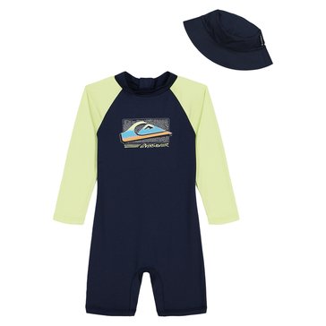 Quiksilver Baby Boys' Solid Side Rashguard with Hat