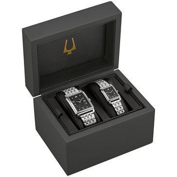 Bulova Pair Quartz Frank Sinatra the Very Thought of You Bracelet Watch Set