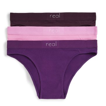 Real Women's Seamless Ribbed Bikini, 3-Pack