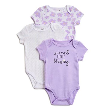 Wanderling Baby Girls' Bodysuit, 3-Pack