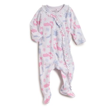 Wanderling Baby Girls' Ruffle Front Coverall