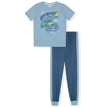 Sleep On It Big Boys' Off Roads Tee and Joggers Pajamas Set